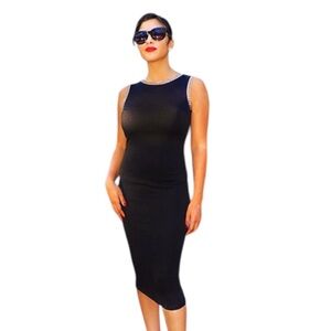 Stretchy Sexy Open LBD Audrey Hepburn Classic Party CocktailDress Size Small